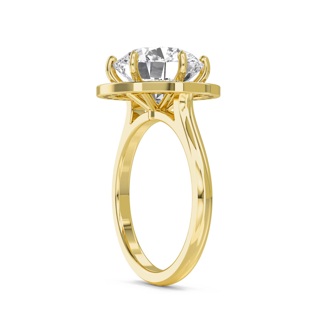 Round Halo Lab Grown Diamond Ring