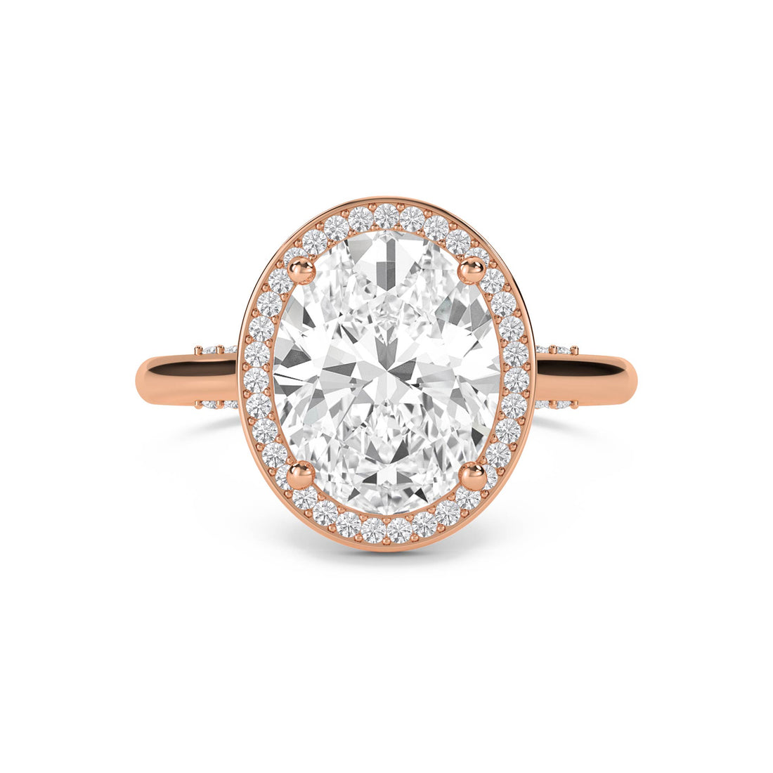 Oval Halo Lab Grown Diamond Ring