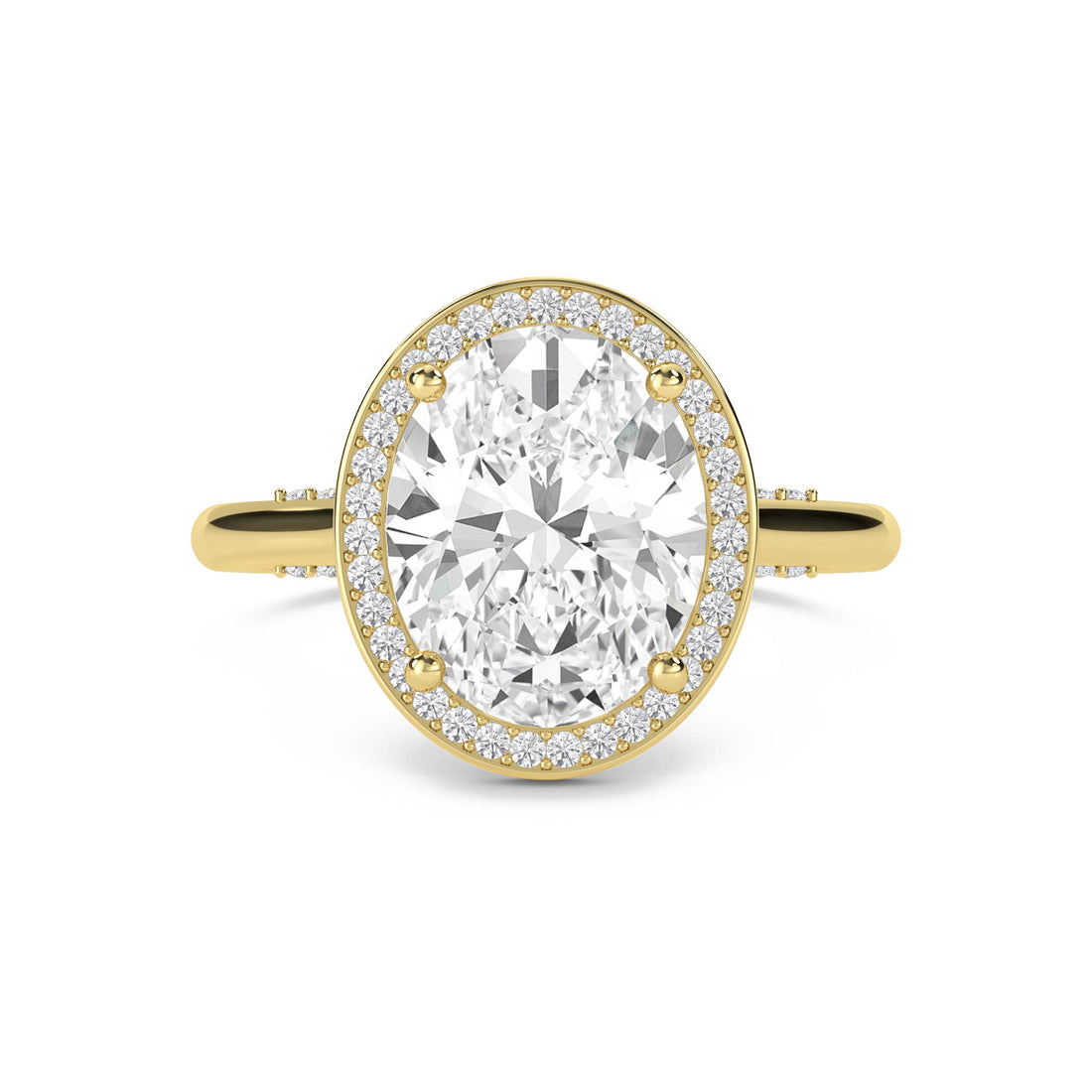 Oval Halo Lab Grown Diamond Ring - image 1