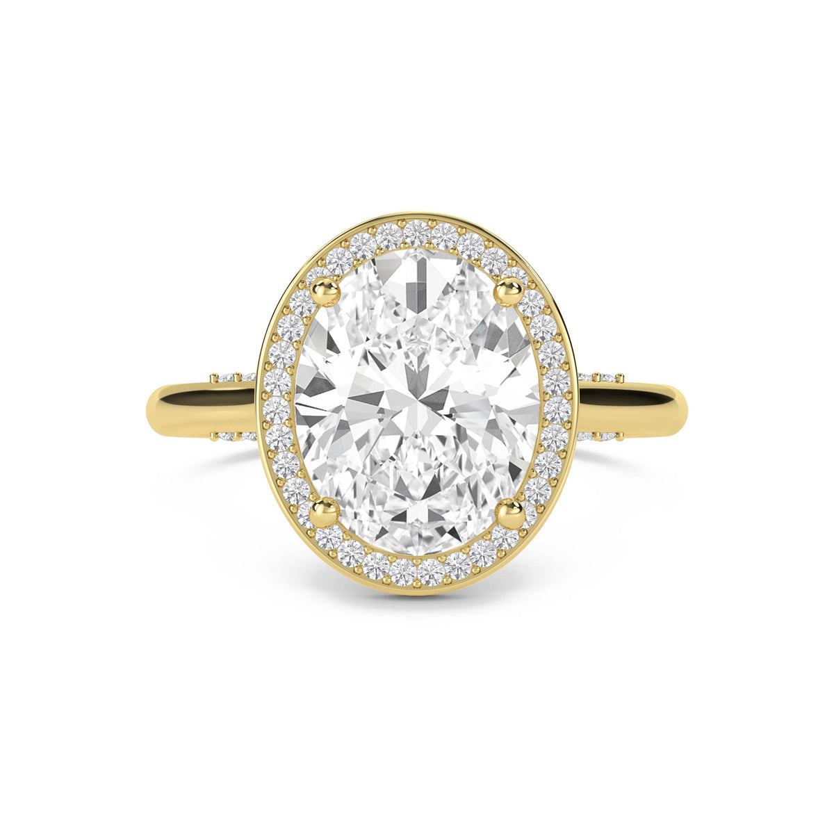 Oval Halo Lab Grown Diamond Ring - image 1