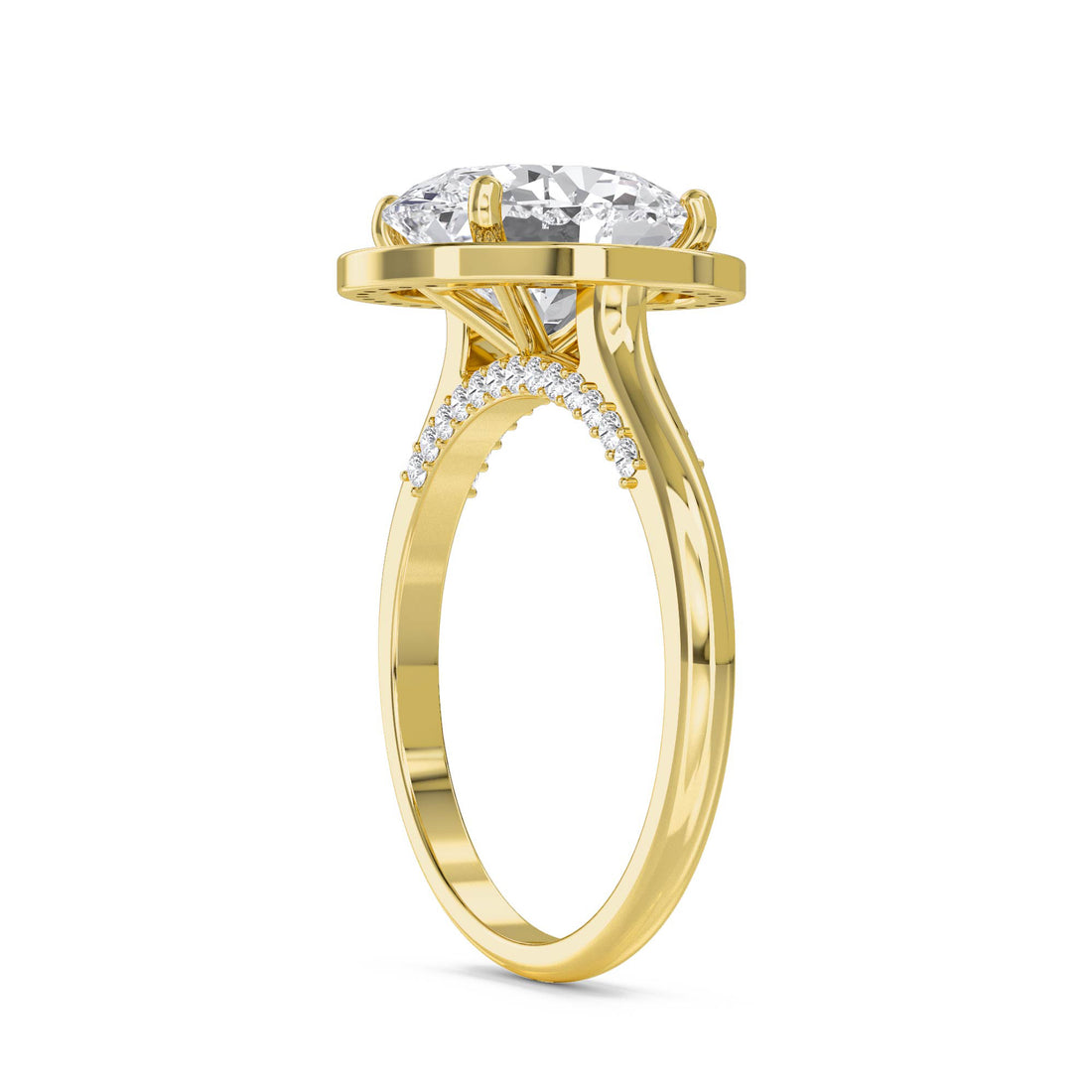 Oval Halo Lab Grown Diamond Ring