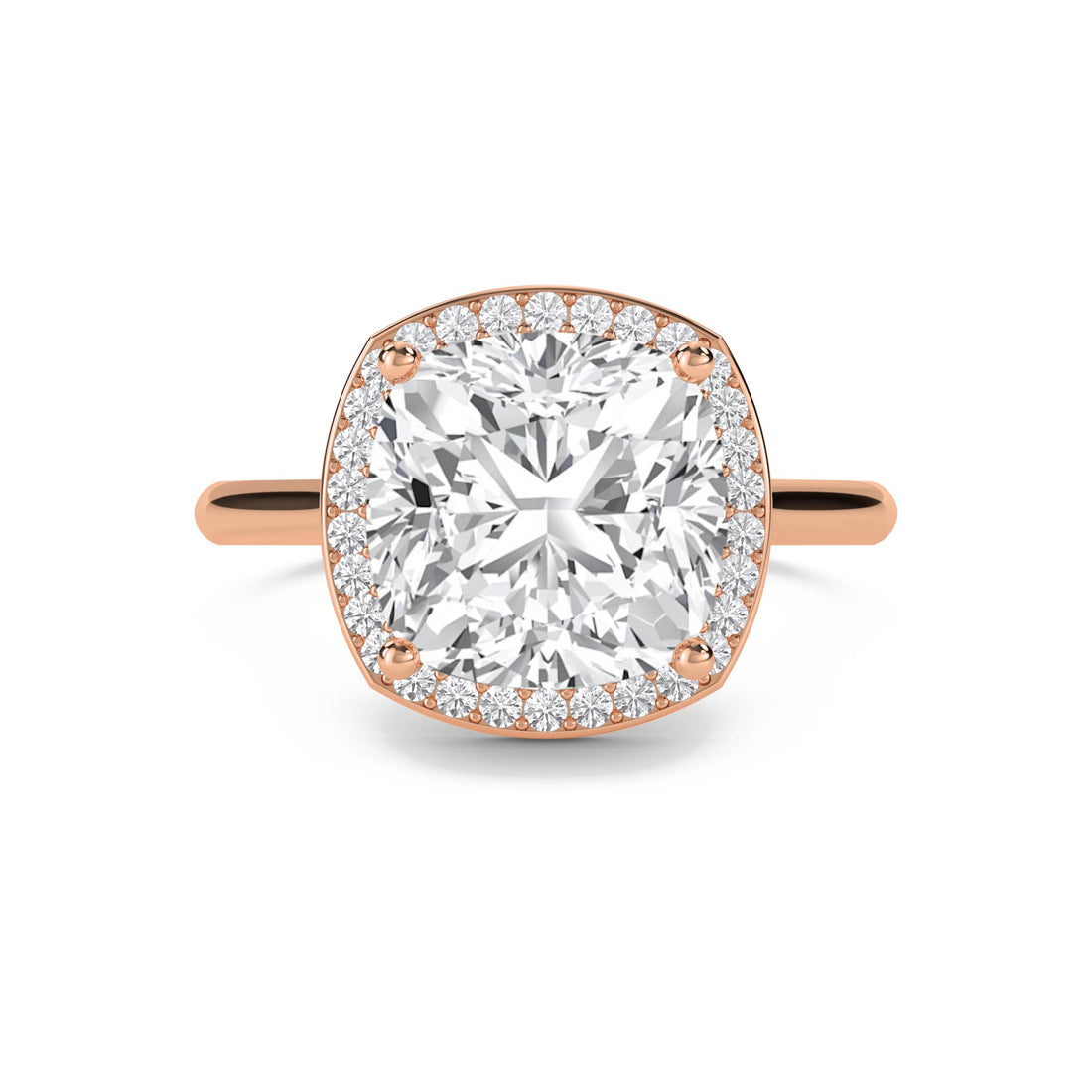 Cushion Halo Lab Grown Diamond Ring