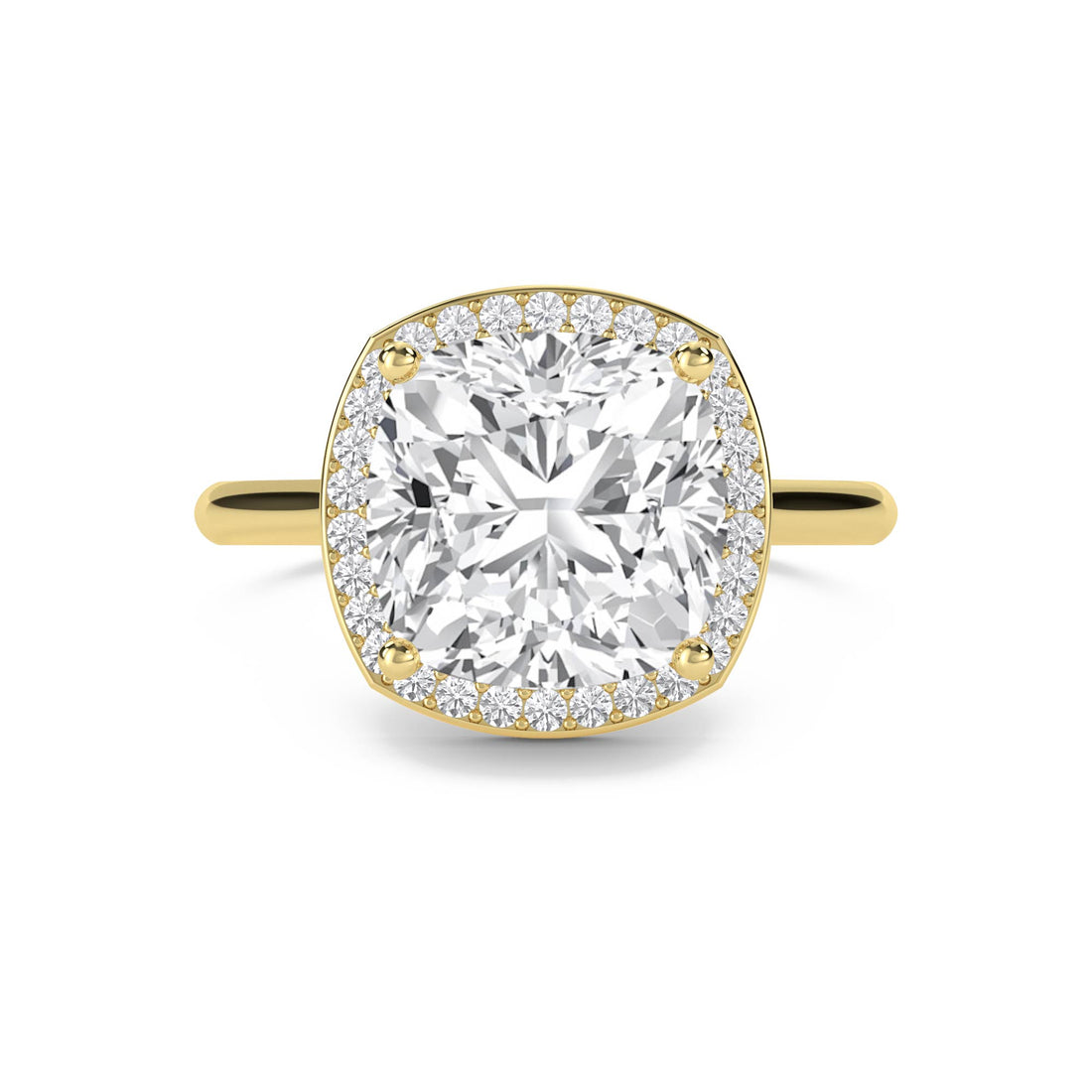 Cushion Halo Lab Grown Diamond Ring - image 1