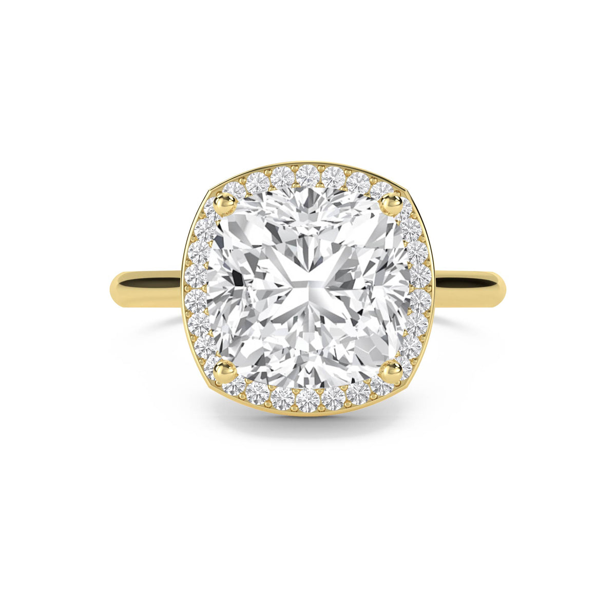 Cushion Halo Lab Grown Diamond Ring - image 1
