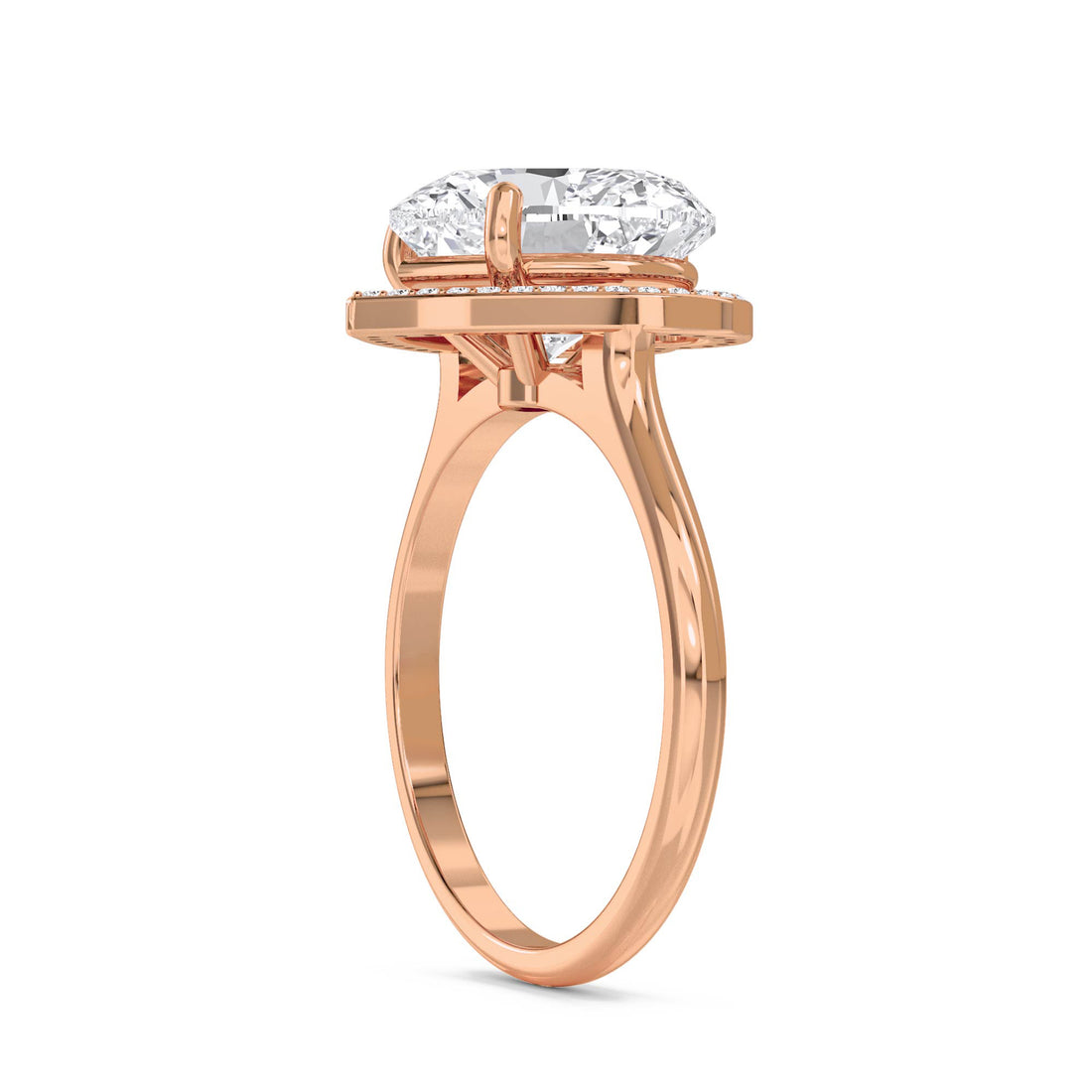 Cushion Halo Lab Grown Diamond Ring