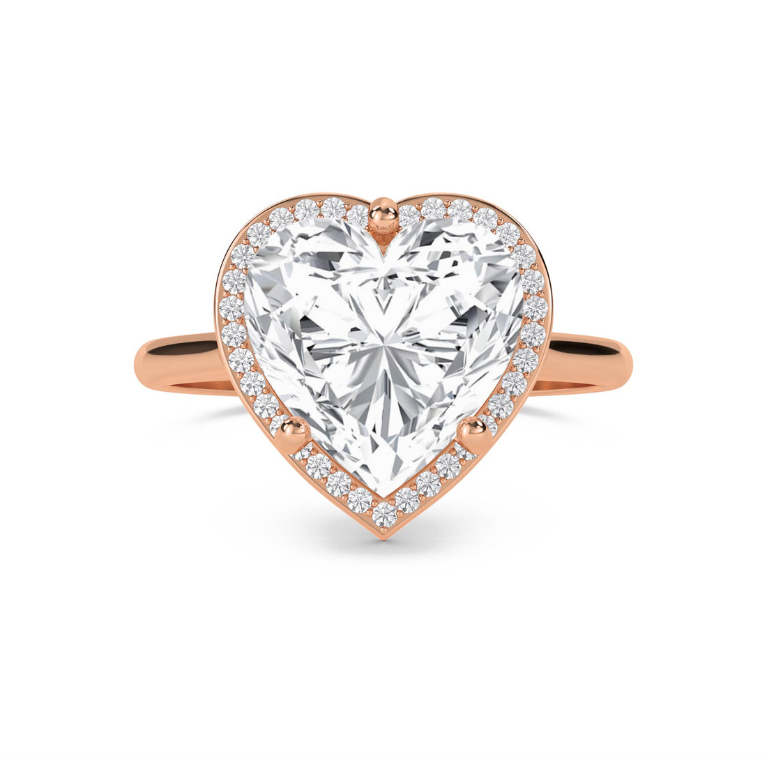 Heart Halo Lab Grown Diamond Ring