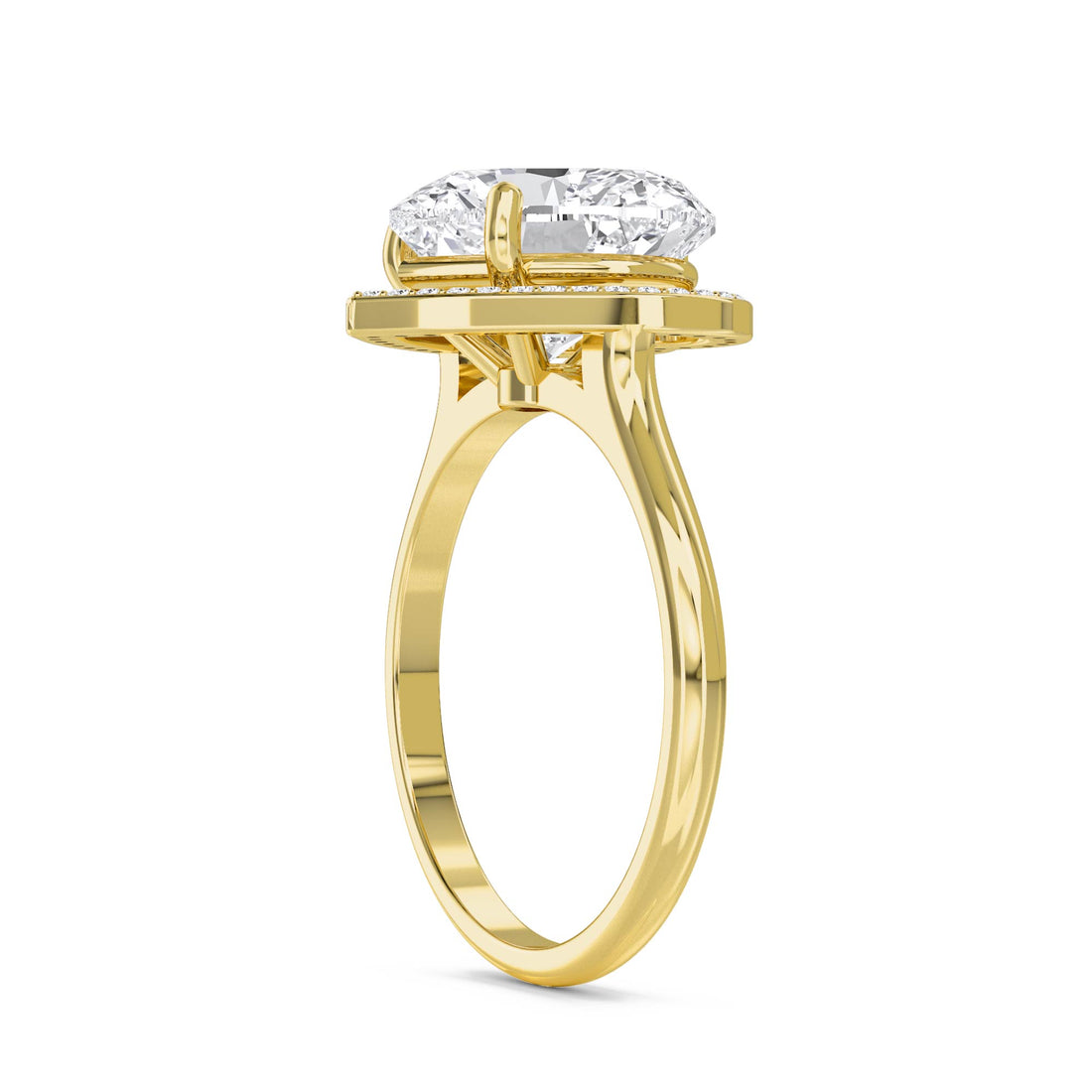 Heart Halo Lab Grown Diamond Ring