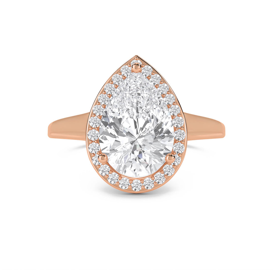 Pear Halo Lab Grown Diamond Ring