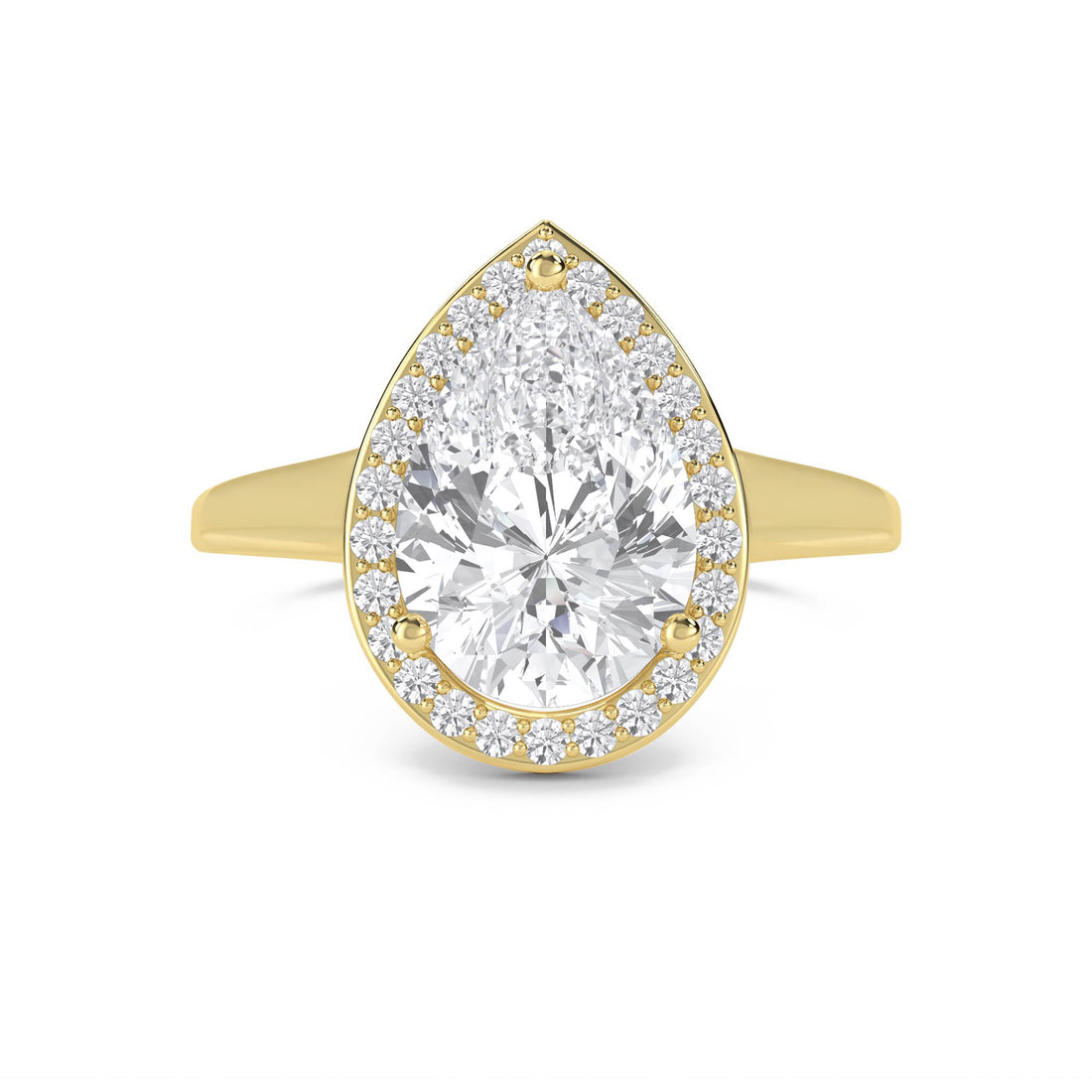 Pear Halo Lab Grown Diamond Ring - image 1