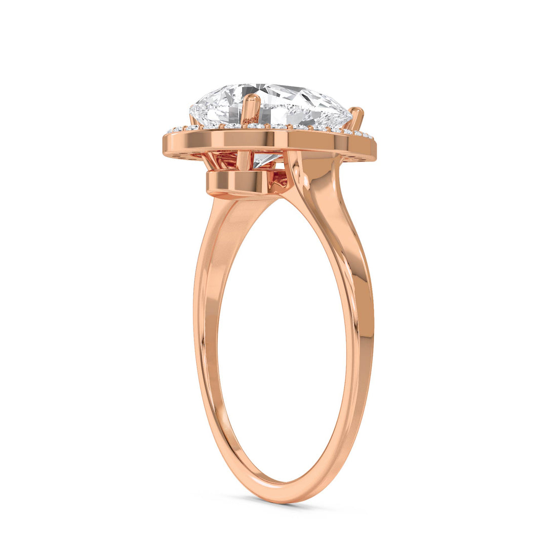 Pear Halo Lab Grown Diamond Ring