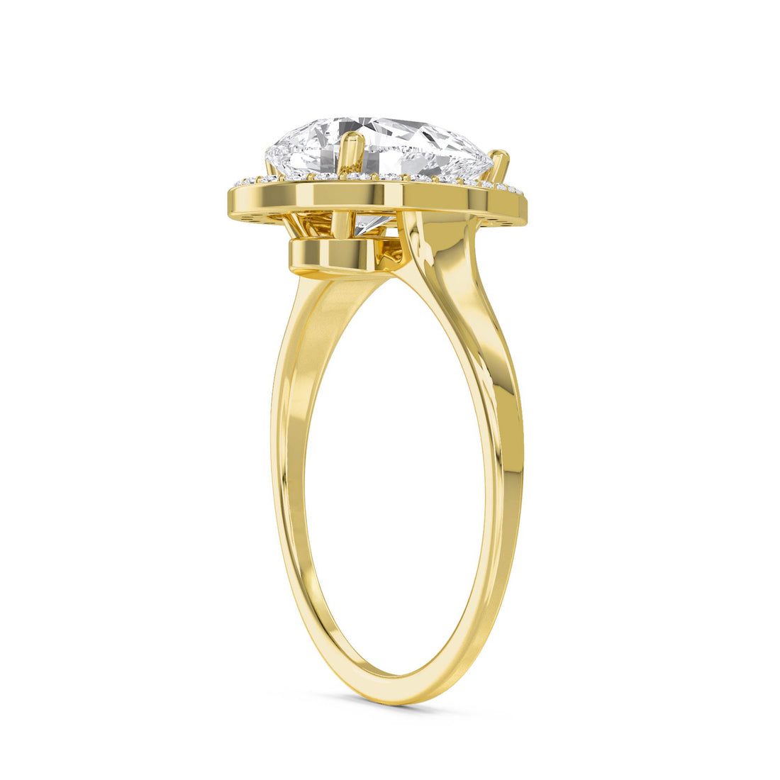 Pear Halo Lab Grown Diamond Ring