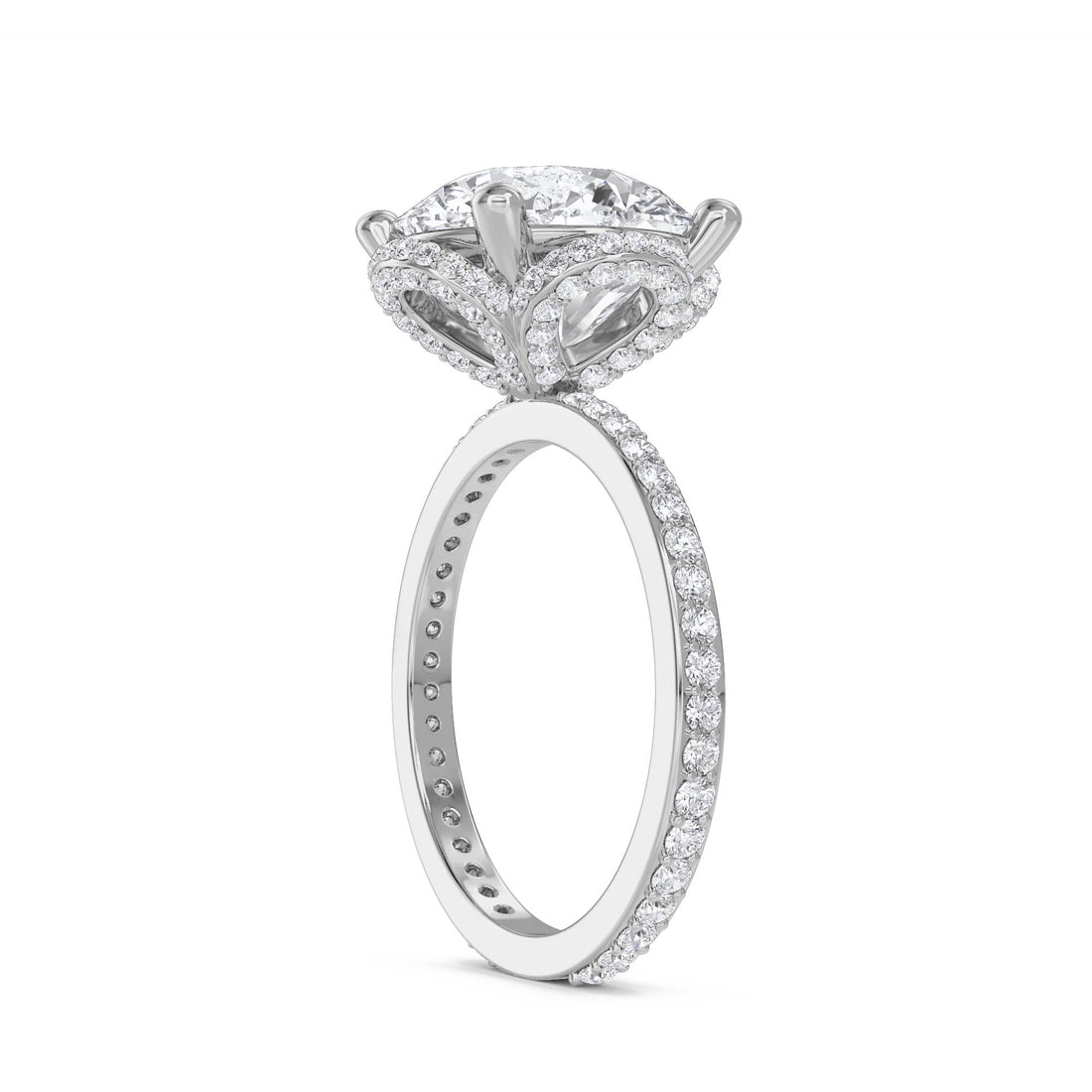 Regal Solitaire Engagement Diamond Ring (Silver)