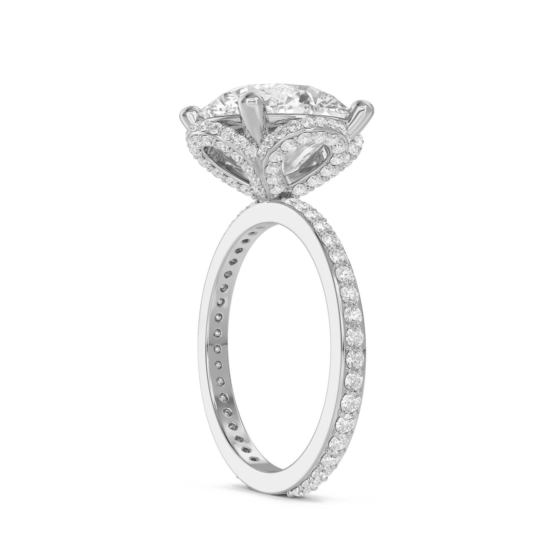 Regal Solitaire Engagement Diamond Ring (Silver)