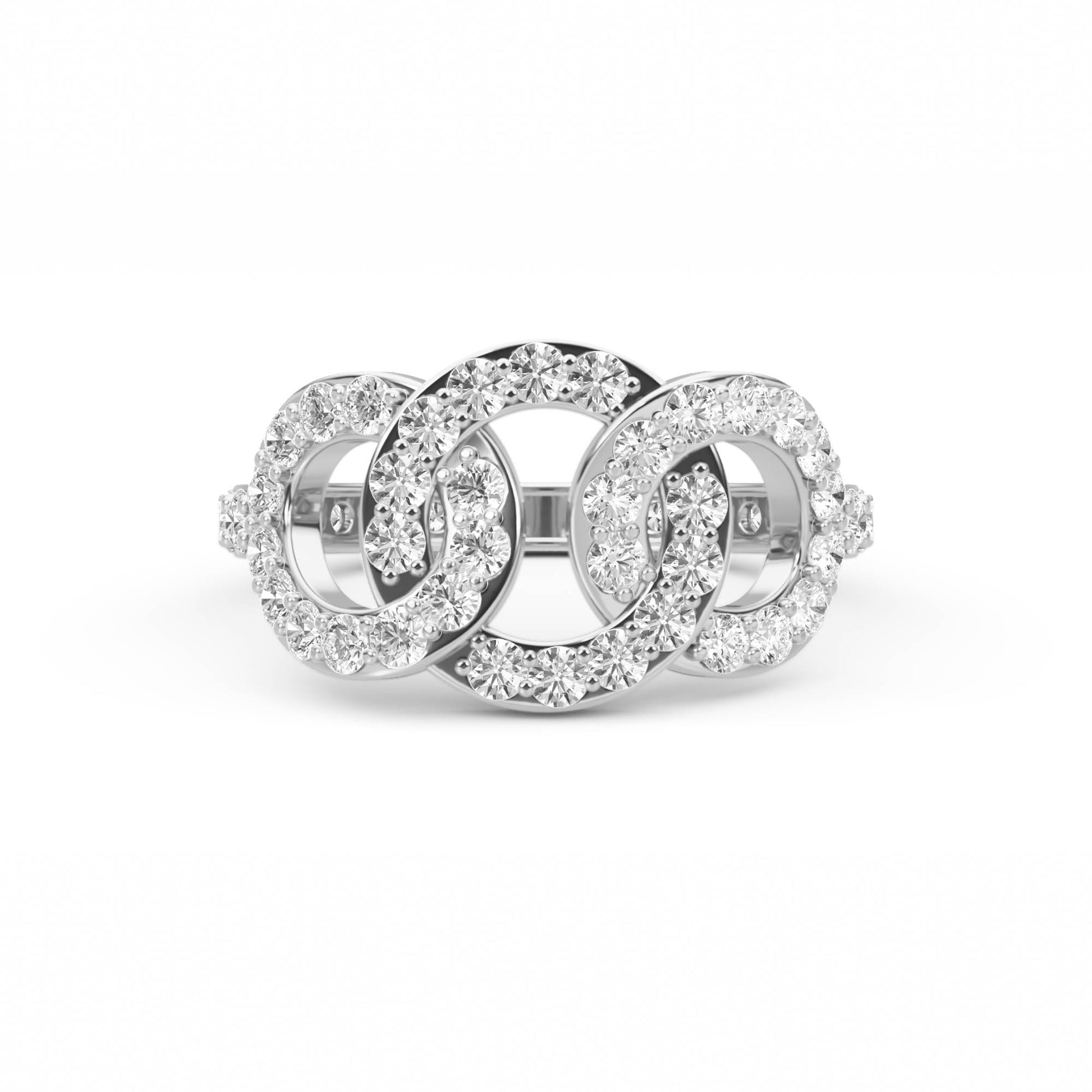 Celeste Halo Diamond Ring 3 (Silver) - image 1
