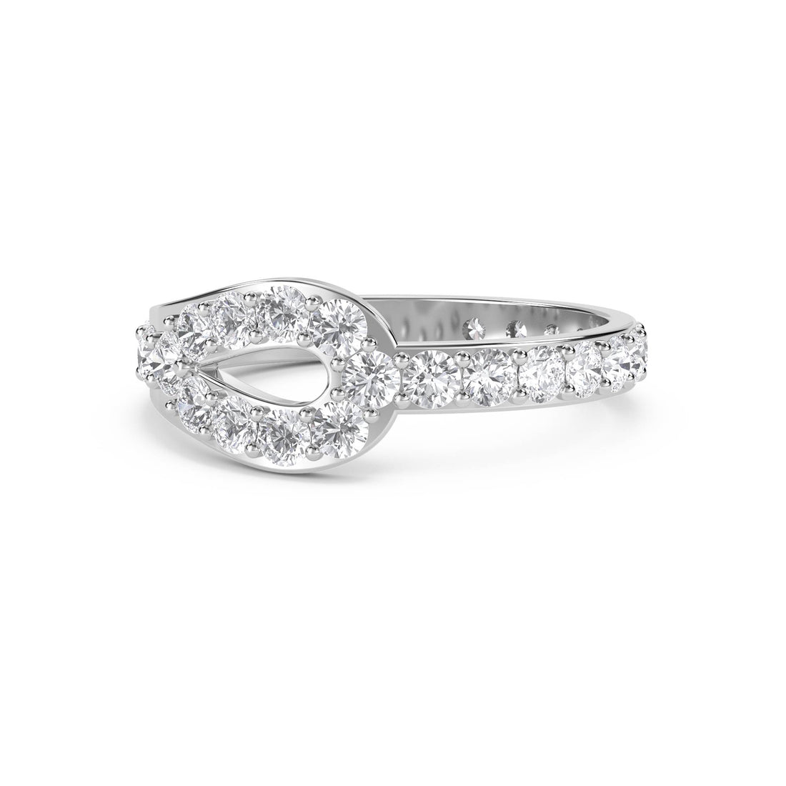 Pear Shaped Diamond Cluster Ring (Silver) - image 1