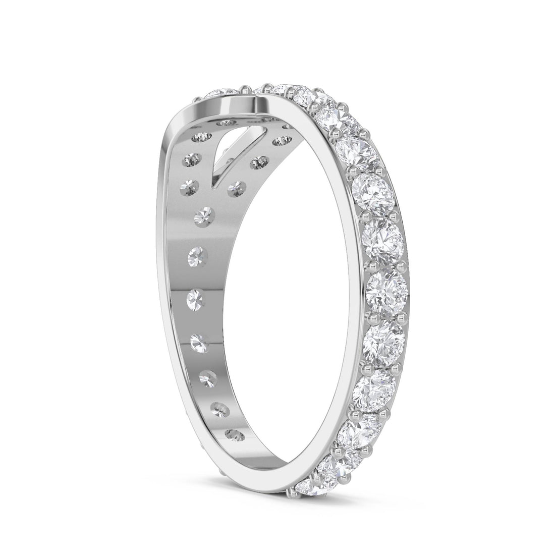 Pear Shaped Diamond Cluster Ring (Silver) - image 1