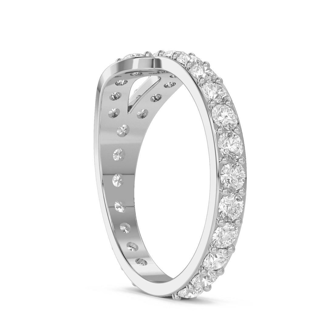 Pear Shaped Diamond Cluster Ring (Silver) - image 1