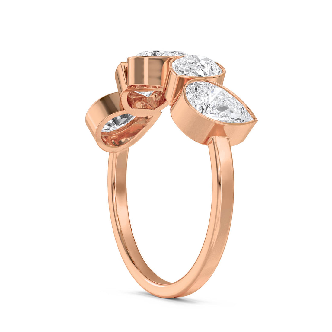 Pear Diamond Five Stone Ring