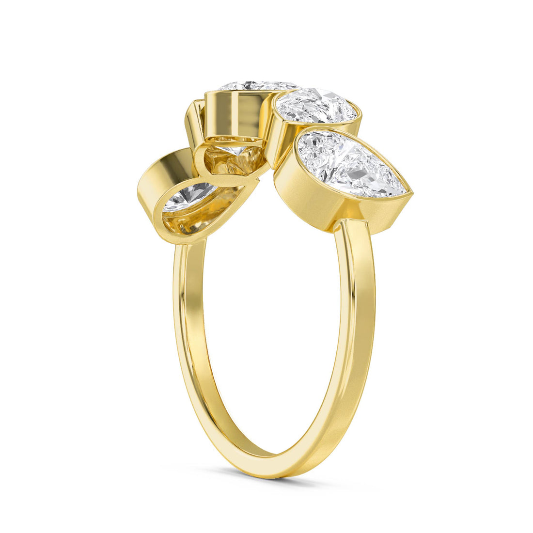 Pear Diamond Five Stone Ring