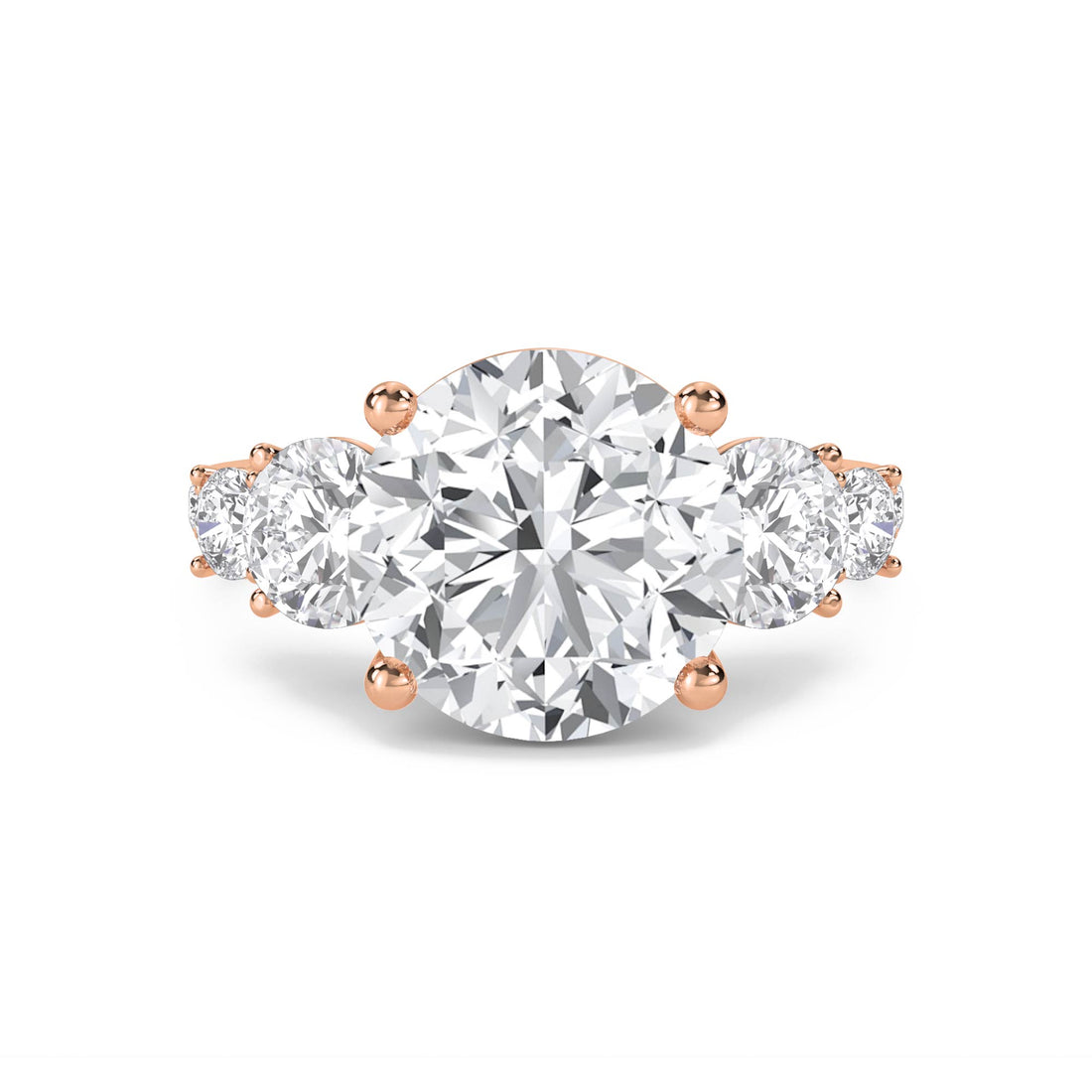Round Diamond Three Stone Ring