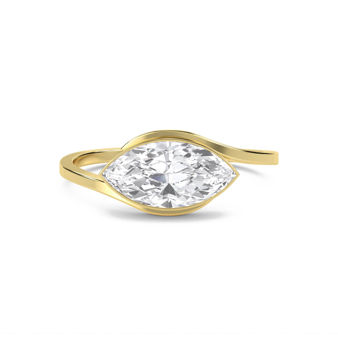 Marquise Diamond Bypass Ring