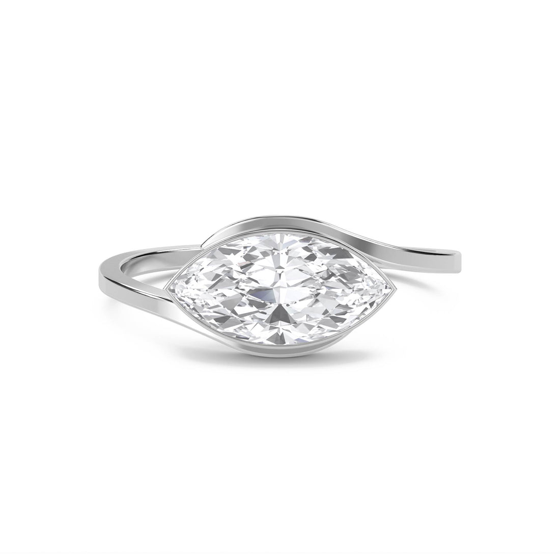 Marquise Diamond Bypass Ring