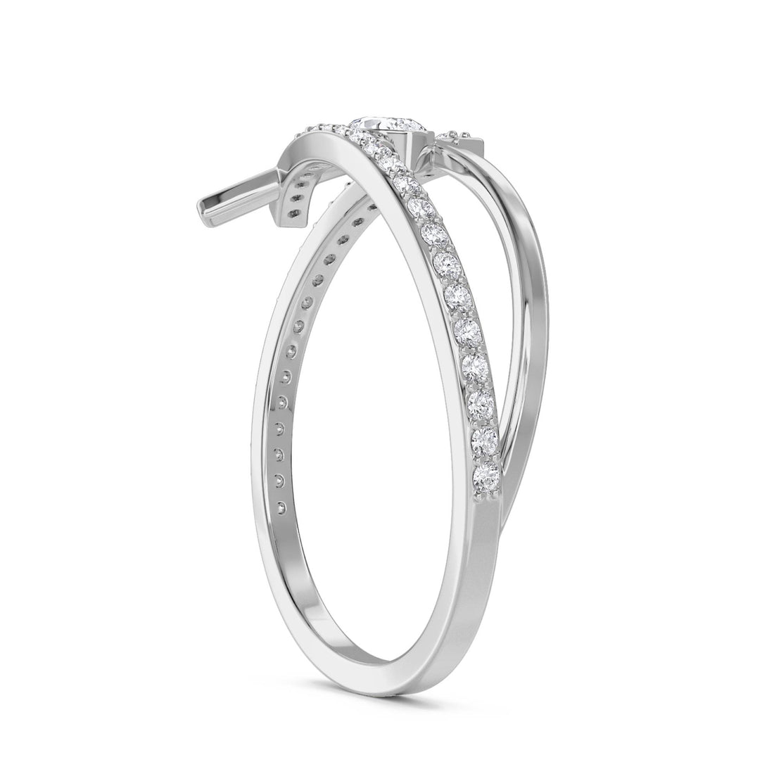 Twilight Dew Diamond Ring (Silver)