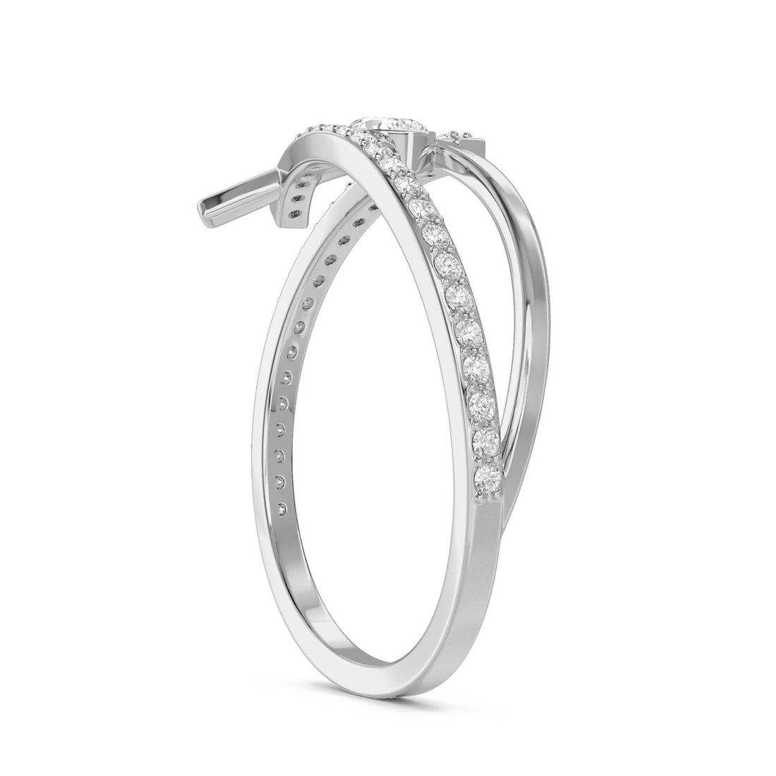 Twilight Dew Diamond Ring (Silver)