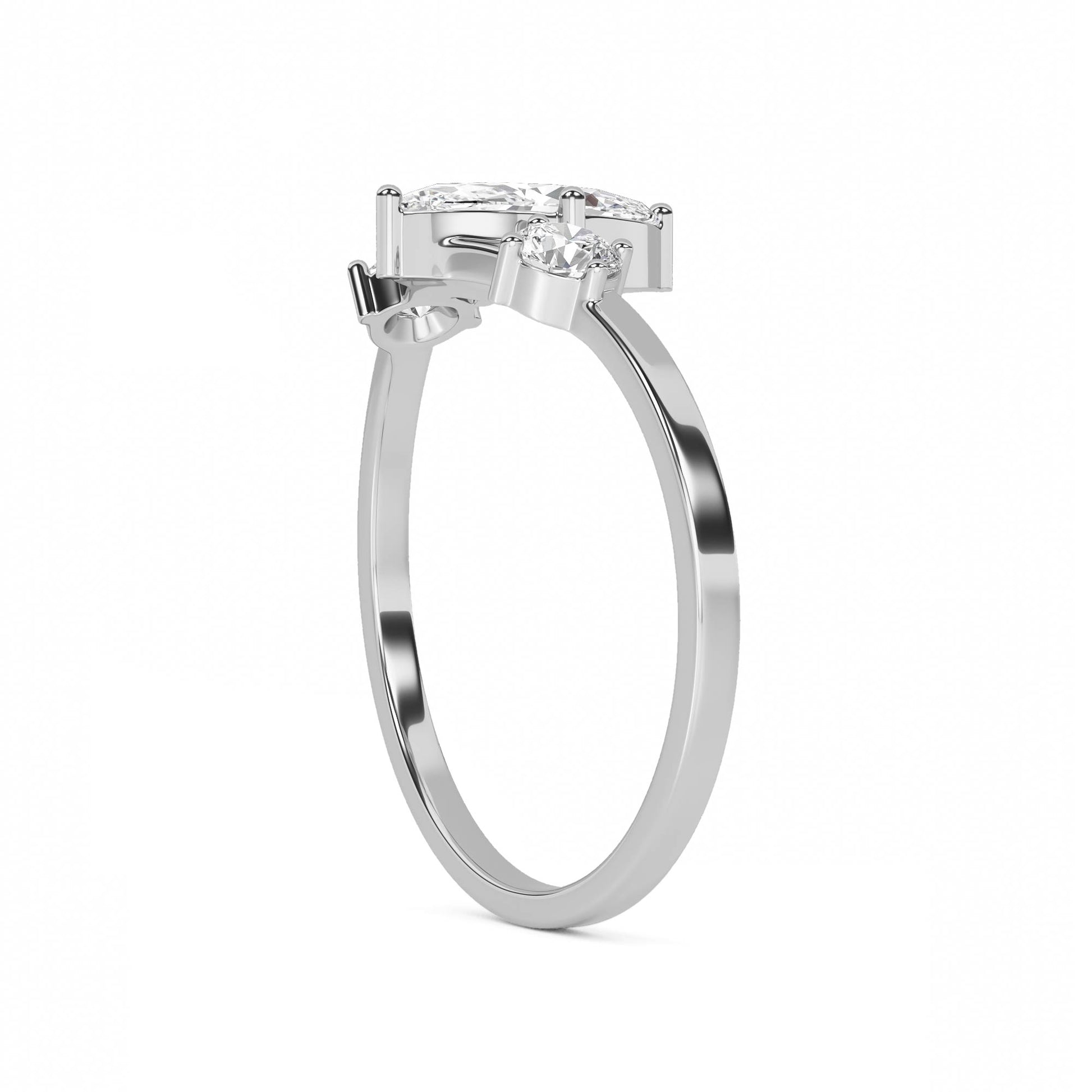 Celeste Marquise Diamond Ring (Silver) - image 2