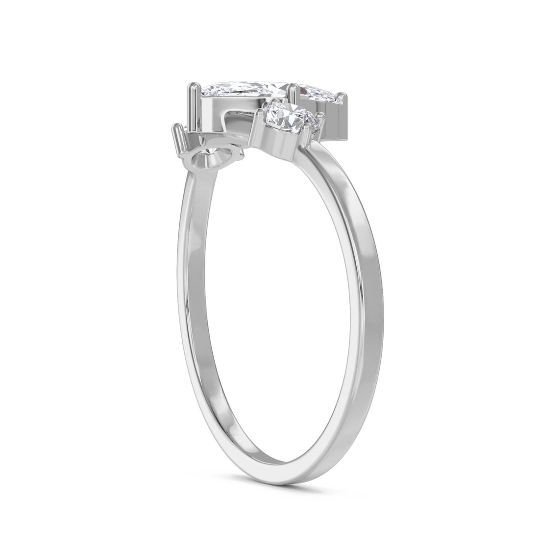 Celeste Marquise Diamond Ring (Silver)