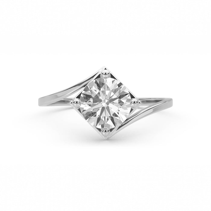 Signature Solitaire Diamond Ring (Silver) - image 1