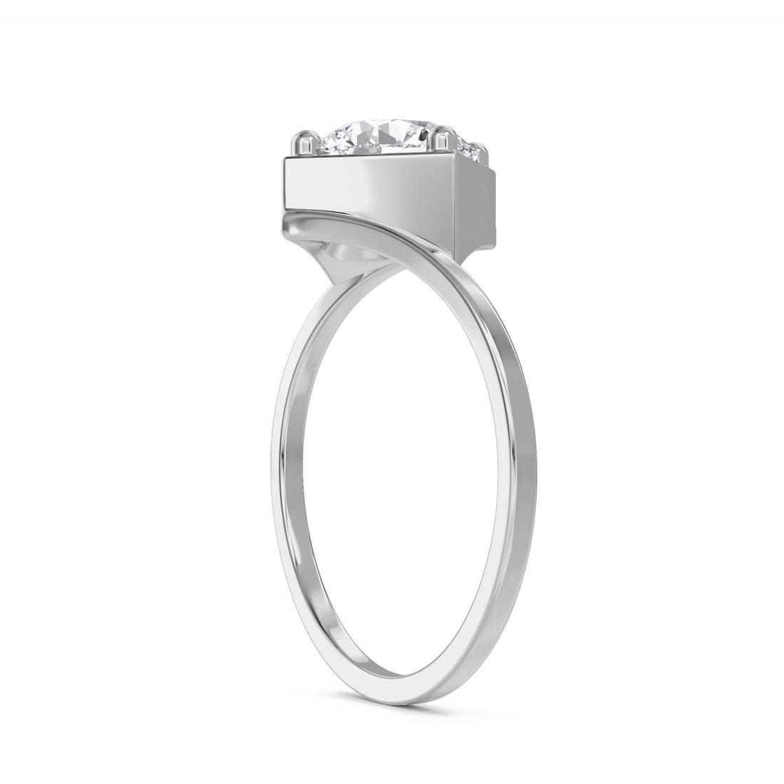 Signature Solitaire Diamond Ring (Silver)