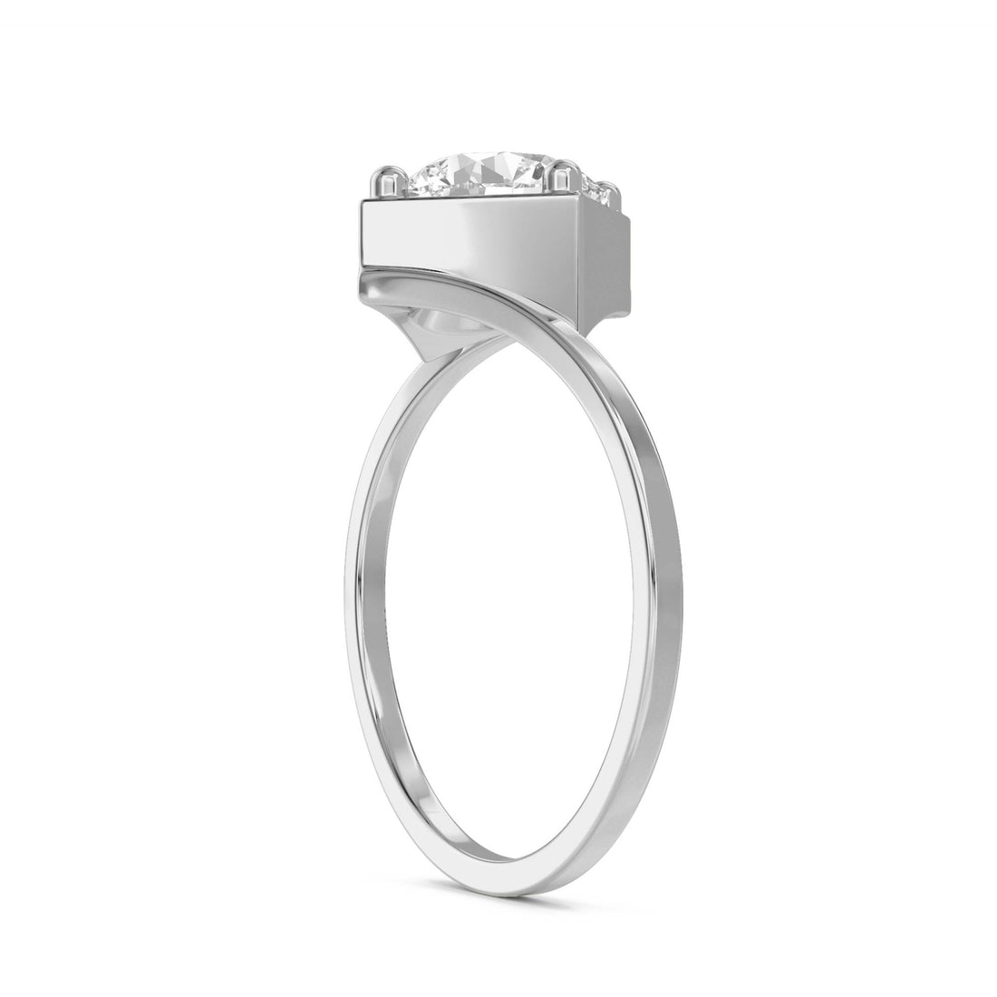 Signature Solitaire Diamond Ring (Silver)