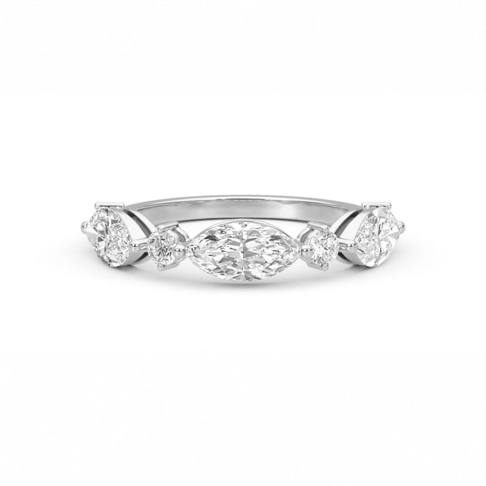 Marquise Harmony Diamond Ring (Silver) - image 1