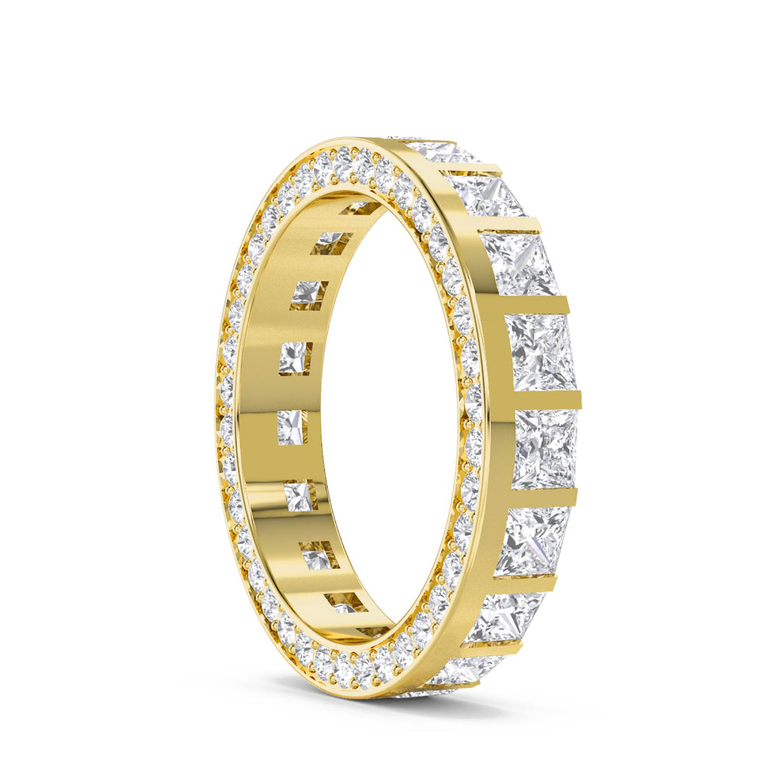 Princess Cut Eternity Men's Ring