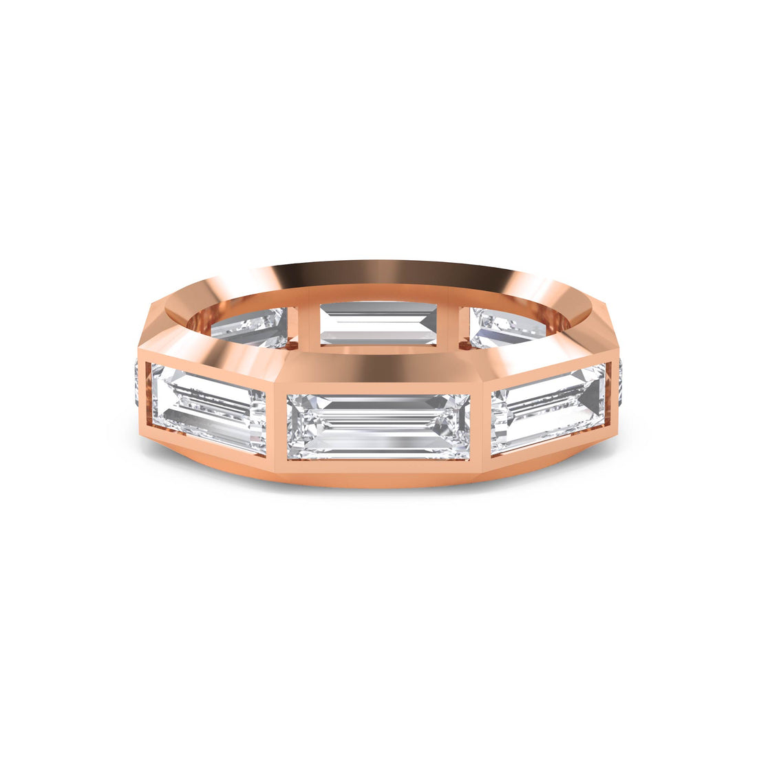 Baguette Octagon Men's Ring