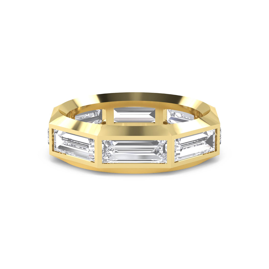 Baguette Octagon Men's Ring