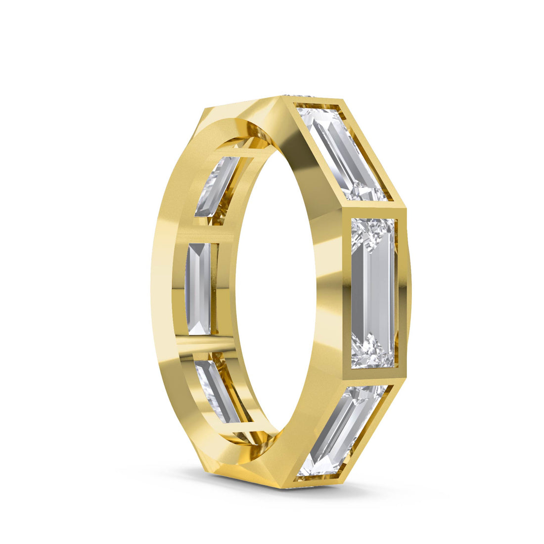 Baguette Octagon Men's Ring