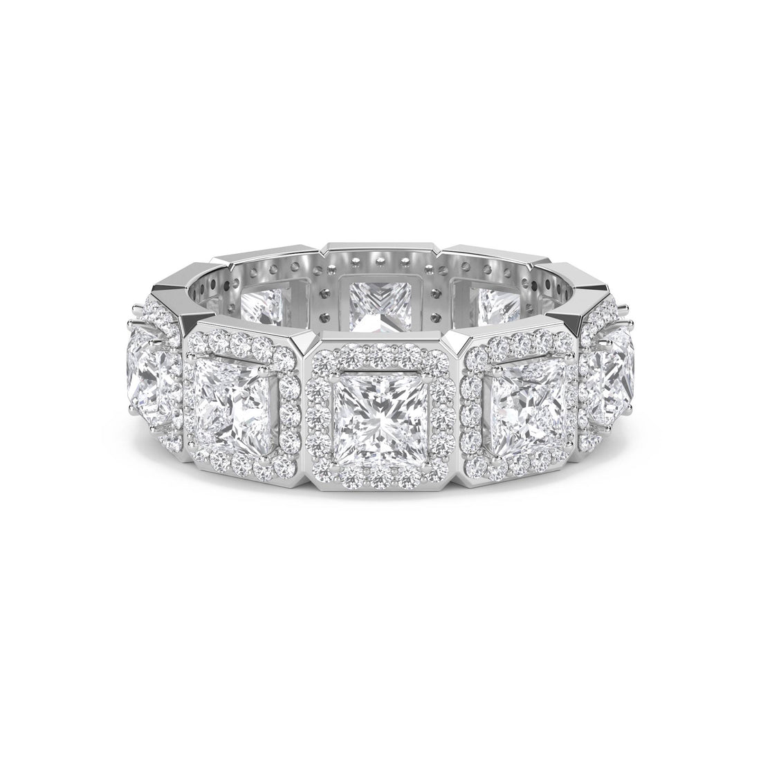 Princess Halo Eternity Men's Ring (Silver)