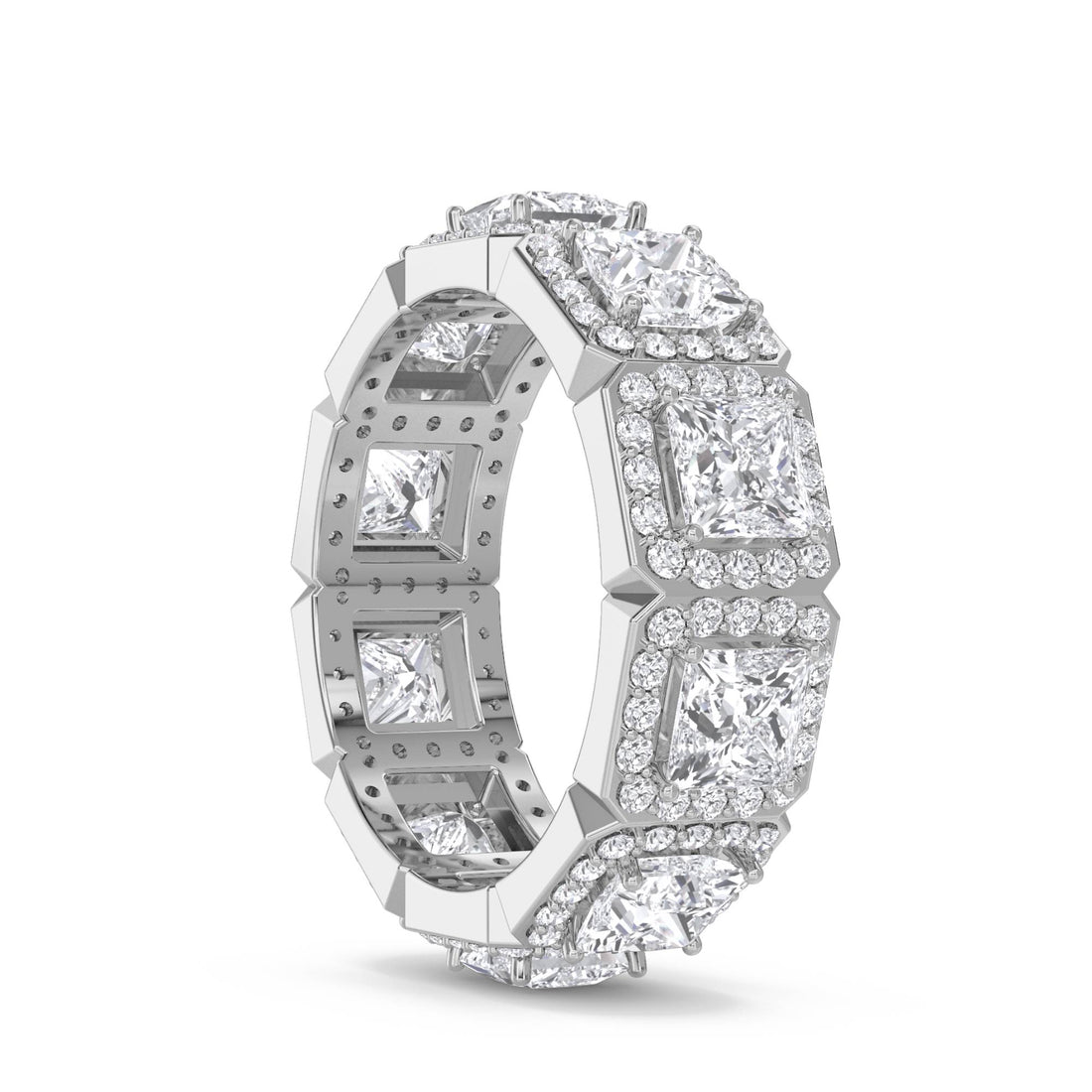 Princess Halo Eternity Men's Ring (Silver)
