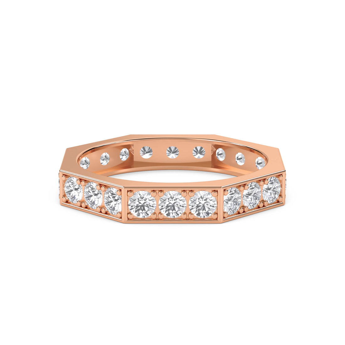 Octagon Eternity Diamond Men's Band