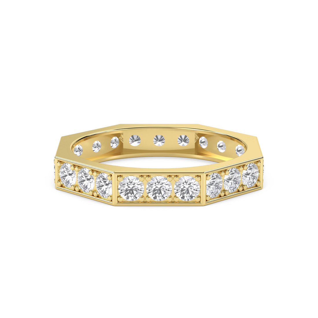 Octagon Eternity Diamond Men's Band