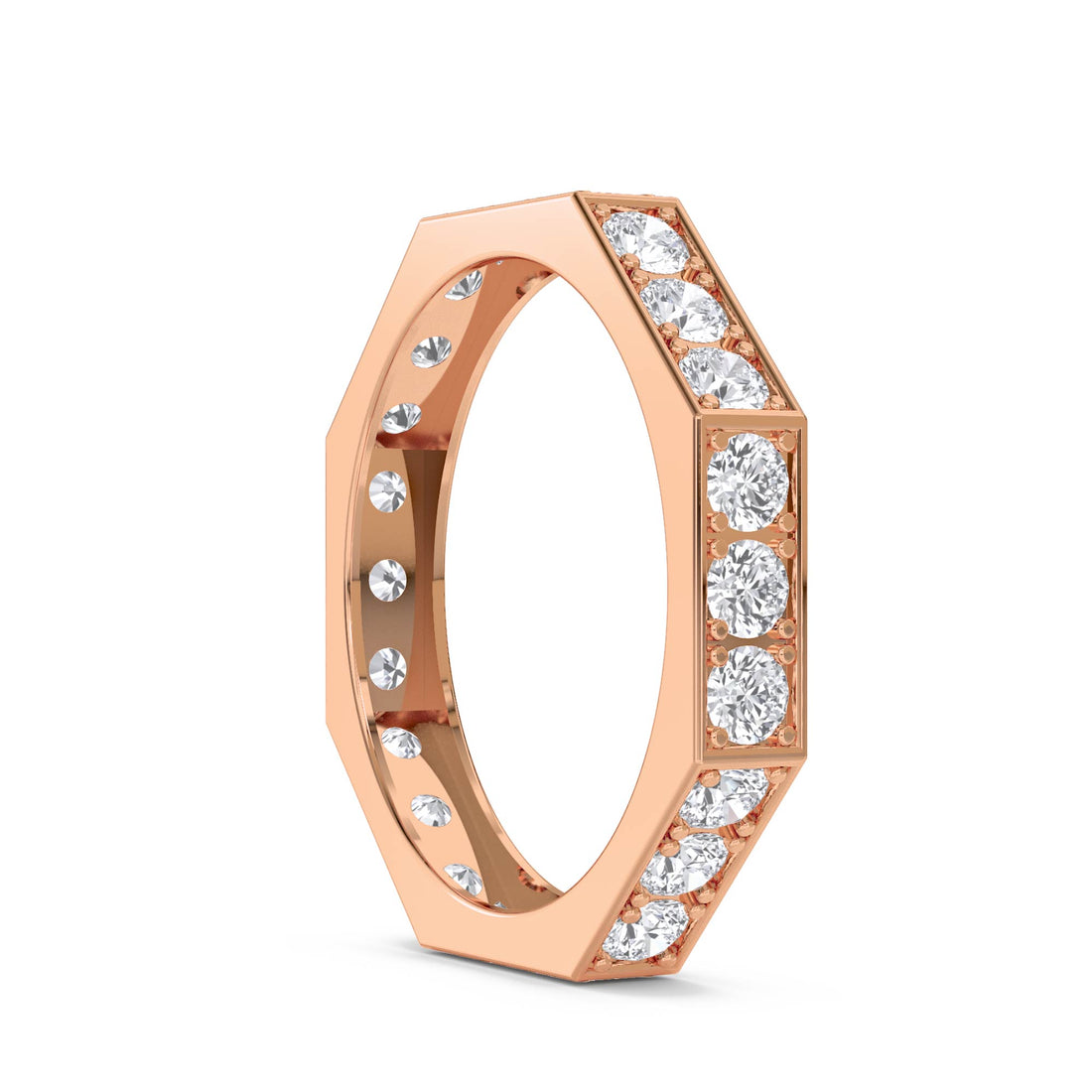 Octagon Eternity Diamond Men's Band