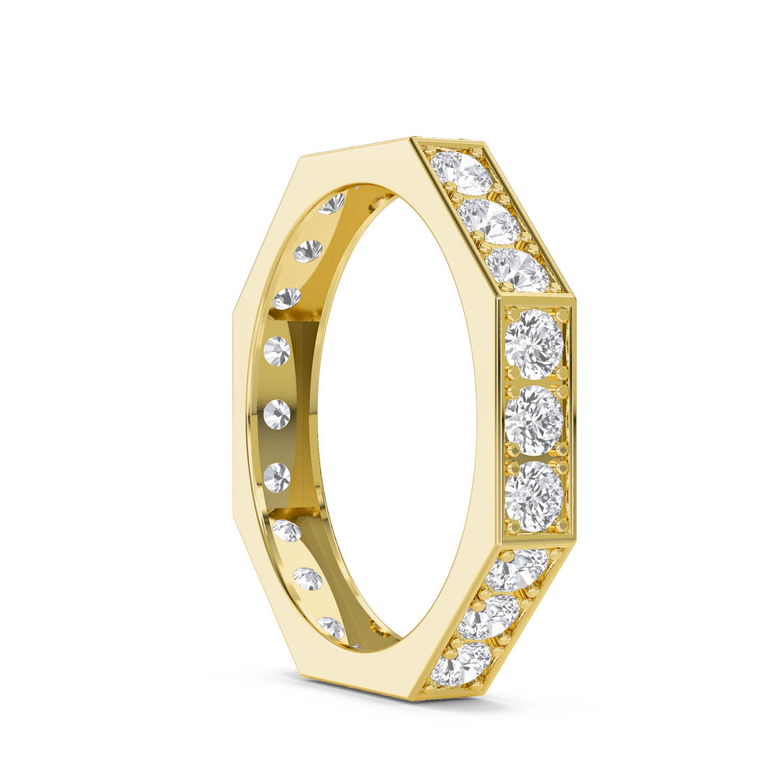 Octagon Eternity Diamond Men's Band