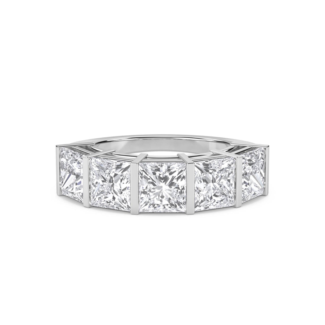 Five Stone Princess Men's Band (Silver)