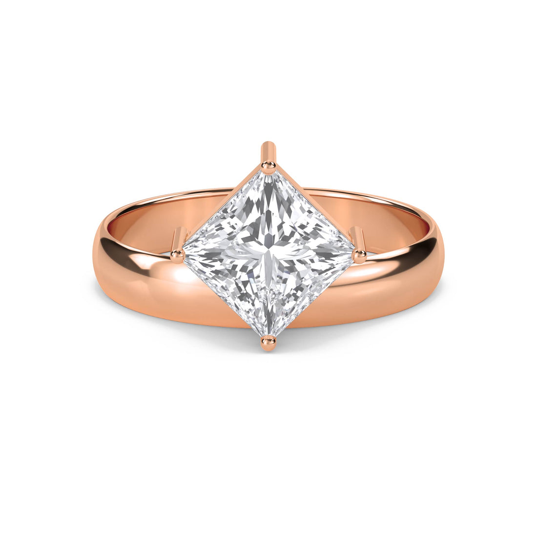 Kite Set Princess Solitaire Men's Ring