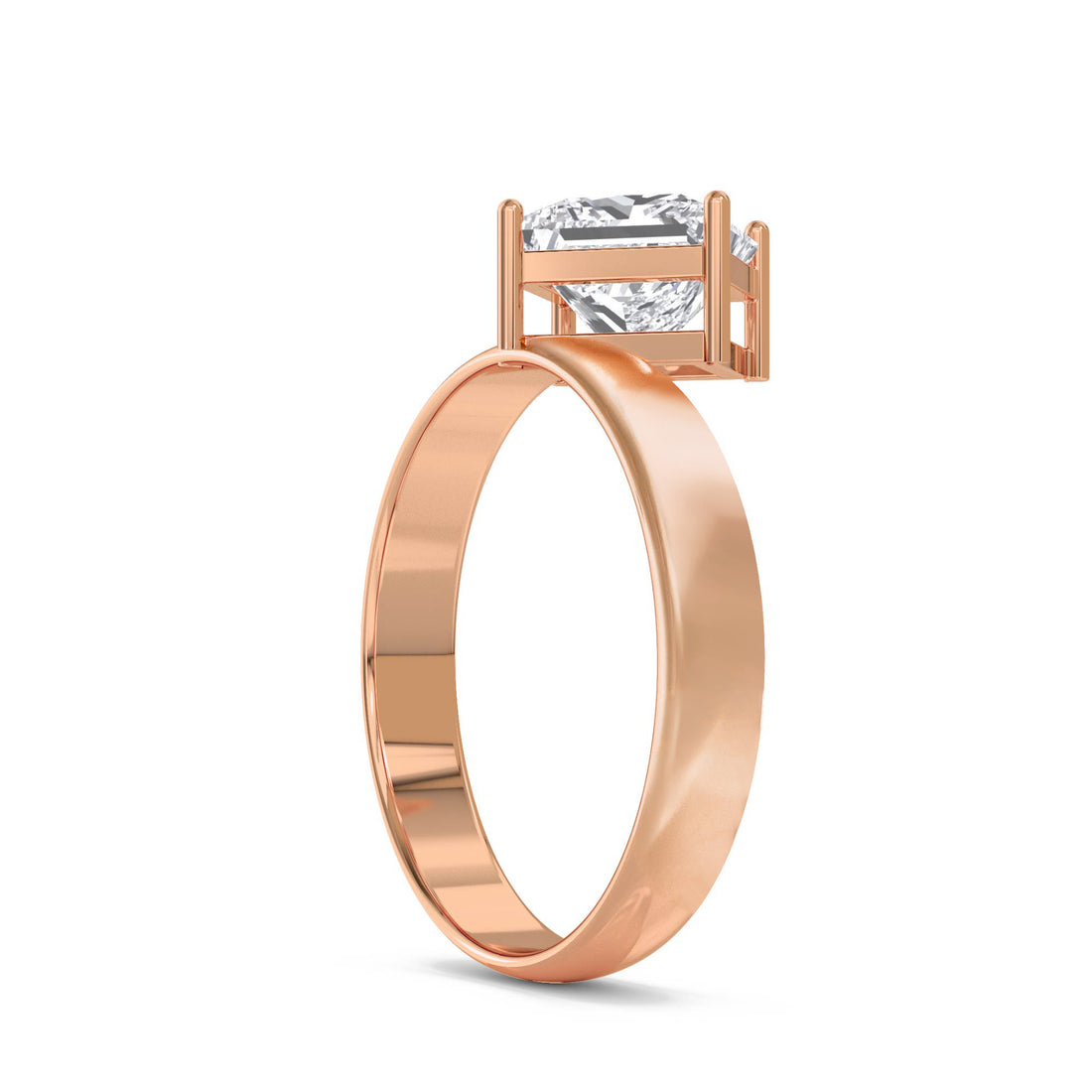 Kite Set Princess Solitaire Men's Ring