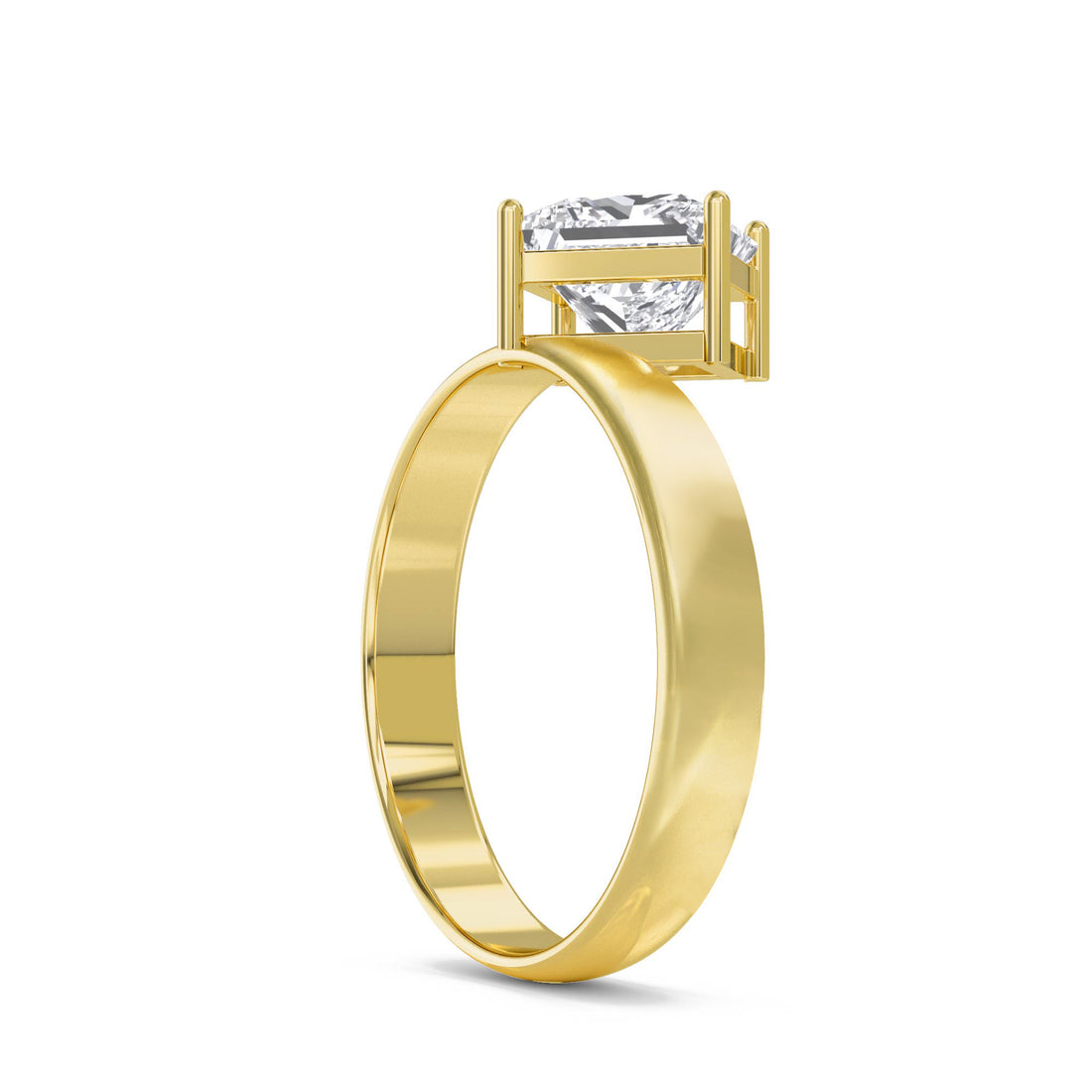 Kite Set Princess Solitaire Men's Ring