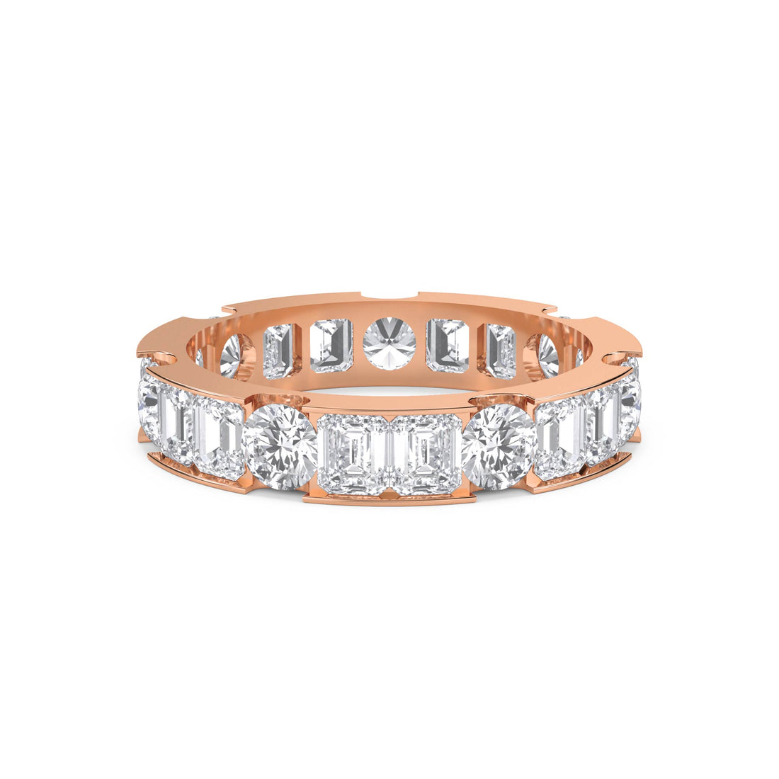 Alternating Baguette Eternity Men's Band