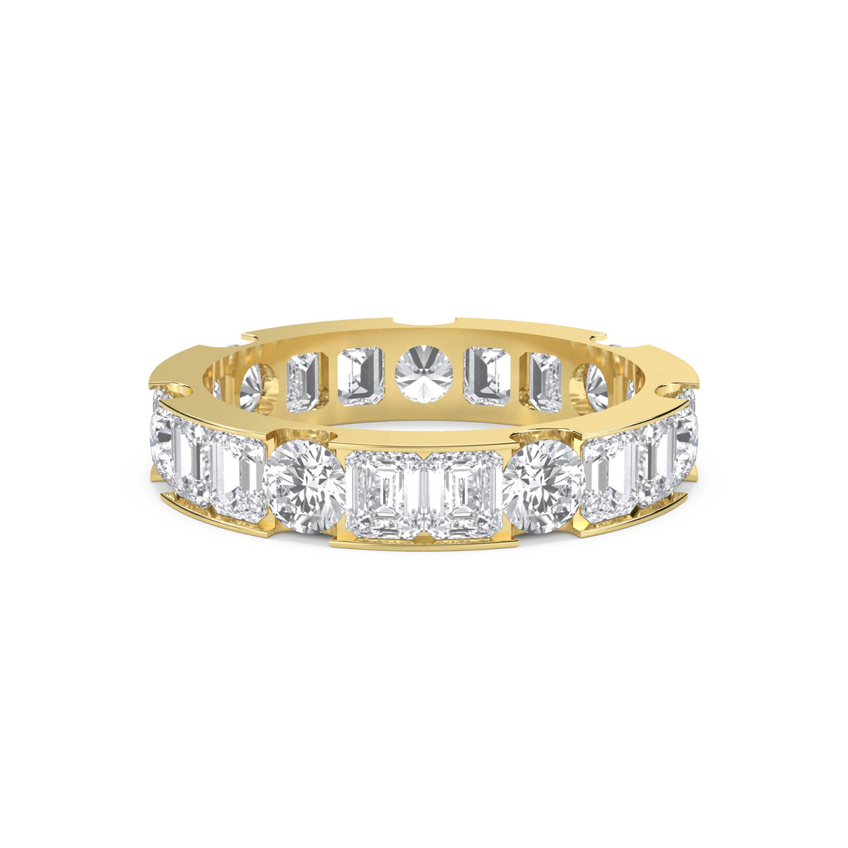 Alternating Baguette Eternity Men's Band